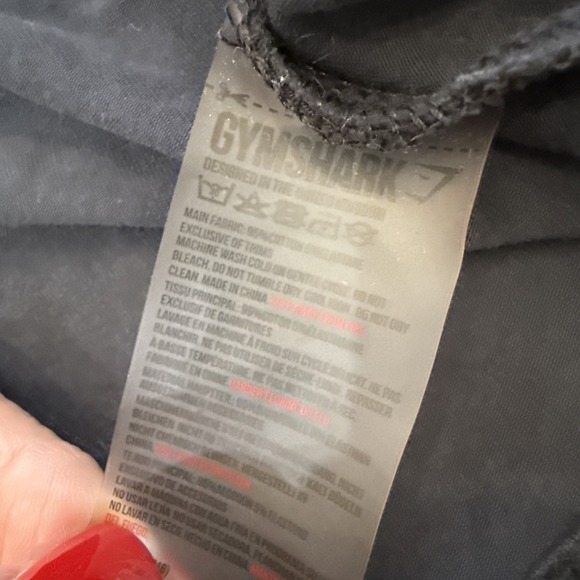 Gymshark Fitness Muscle Tank Top Tee Shirt Mens XL Black W/ White Logo Workout - Picture 4 of 5